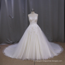 M801 Wholesale Strapless Lace Ball Gown Wedding Dress